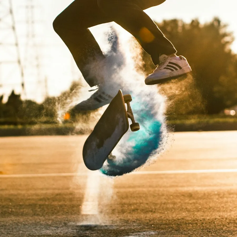 Kickflip na betonie